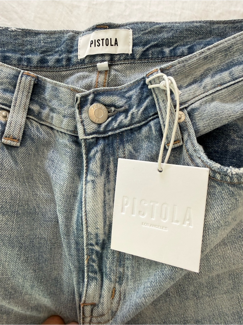 Pistola High Rise Light Blue Flare Jeans NWT 0795 - Picture 4 of 11